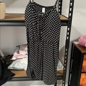 No Boundaries Black and White Polka Dot Top